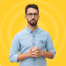 Young man with glasses