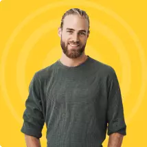 Young man with a beard